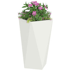 vidaXL Planter White 40 x 40 x 75 cm Steel 3