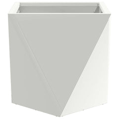 vidaXL Planter 2 pcs White 30 x 30 x 30 cm Steel 6