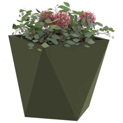 vidaXL Planter 2 pcs Olive Green 30 x 30 x 30 cm Steel 3