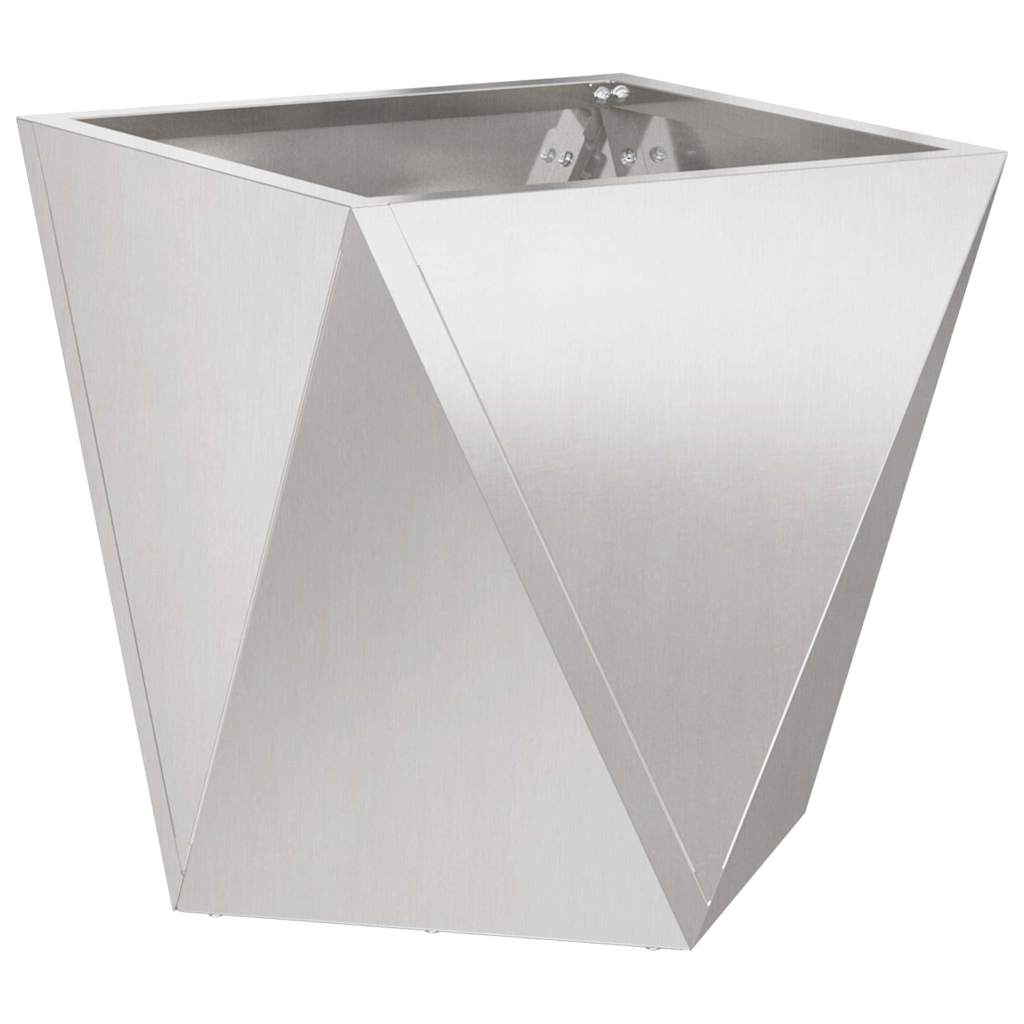 vidaXL Planter Silver 40 x 40 x 40 cm Stainless Steel 2