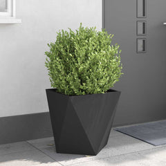 vidaXL Planter 2 pcs Black 50 x 50 x 50 cm Steel 4