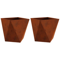 Planter Steel 2 Width 50 cm Weathering steel