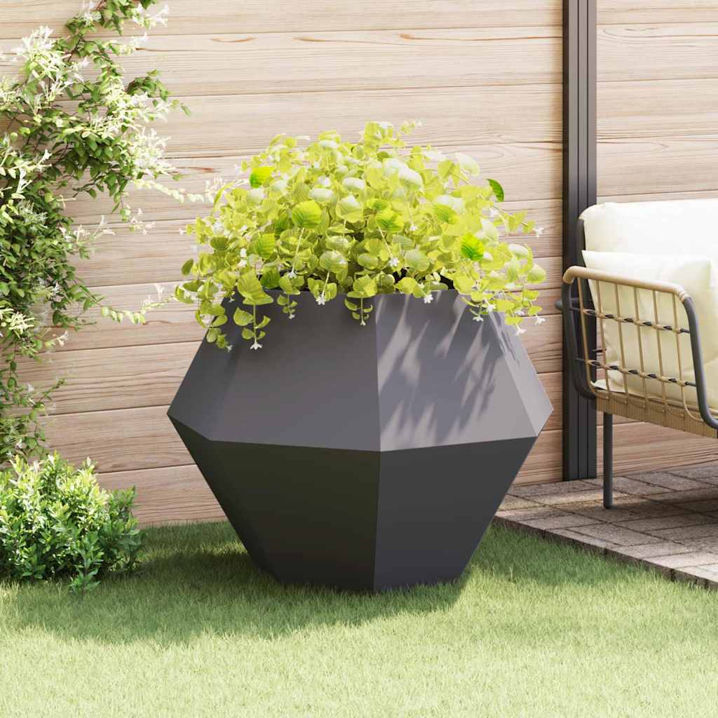 vidaXL Planter Black 100 x 100 x 80 cm Steel 1