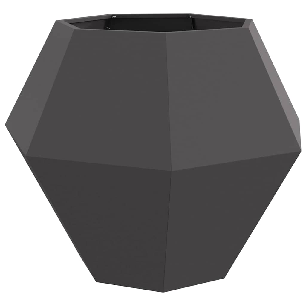 vidaXL Planter Black 100 x 100 x 80 cm Steel 2