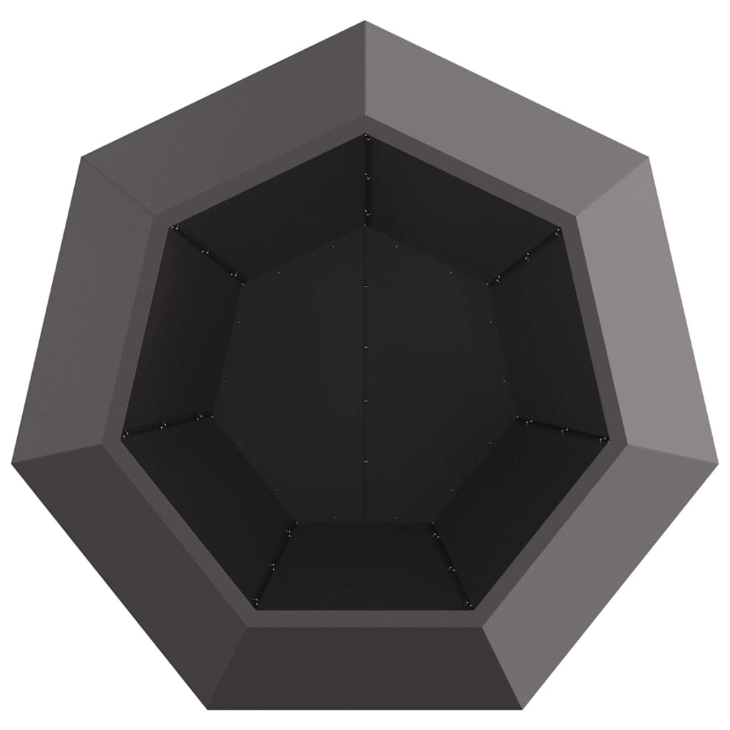 vidaXL Planter Black 100 x 100 x 80 cm Steel 6