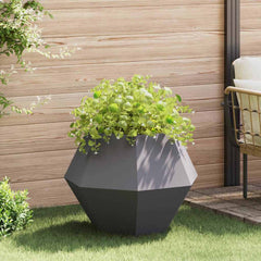 Planter 75 x 75 x 60 cm Steel Black