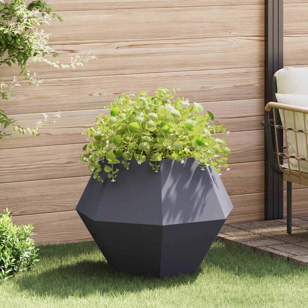 Planter 75 x 75 x 60 cm Steel Anthracite