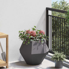 vidaXL Planter 2 pcs Black 50 x 50 x 40 cm Steel 4