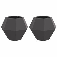 vidaXL Planter 2 pcs Black 50 x 50 x 40 cm Steel 2