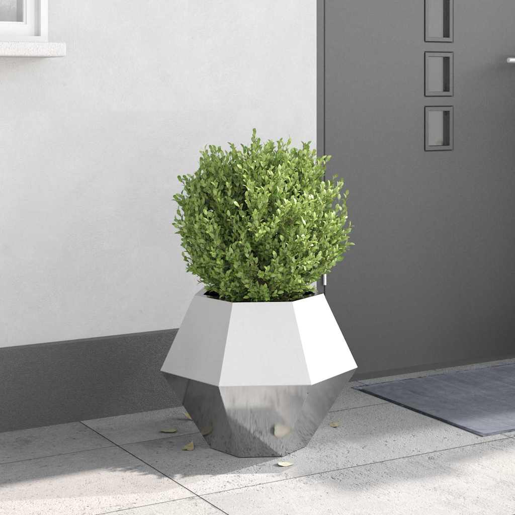 vidaXL Planter Silver 50 x 50 x 40 cm Stainless Steel 1