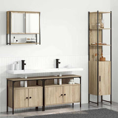 Bathroom Furniture Set 4 pcs Engineered Wood Sonoma oak
