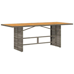 Garden Dining Set 7 pcs and Brown Poly Rattan 6-seater