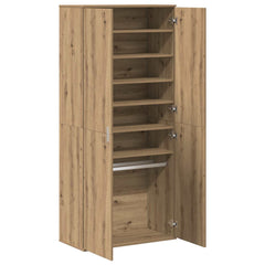 vidaXL Highboard 80 x 39 x 178 cm Engineered Wood Artisan Oak 5
