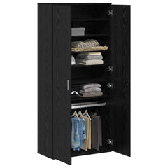 vidaXL Highboard 80 x 39 x 178 cm Engineered Wood Black Oak 3