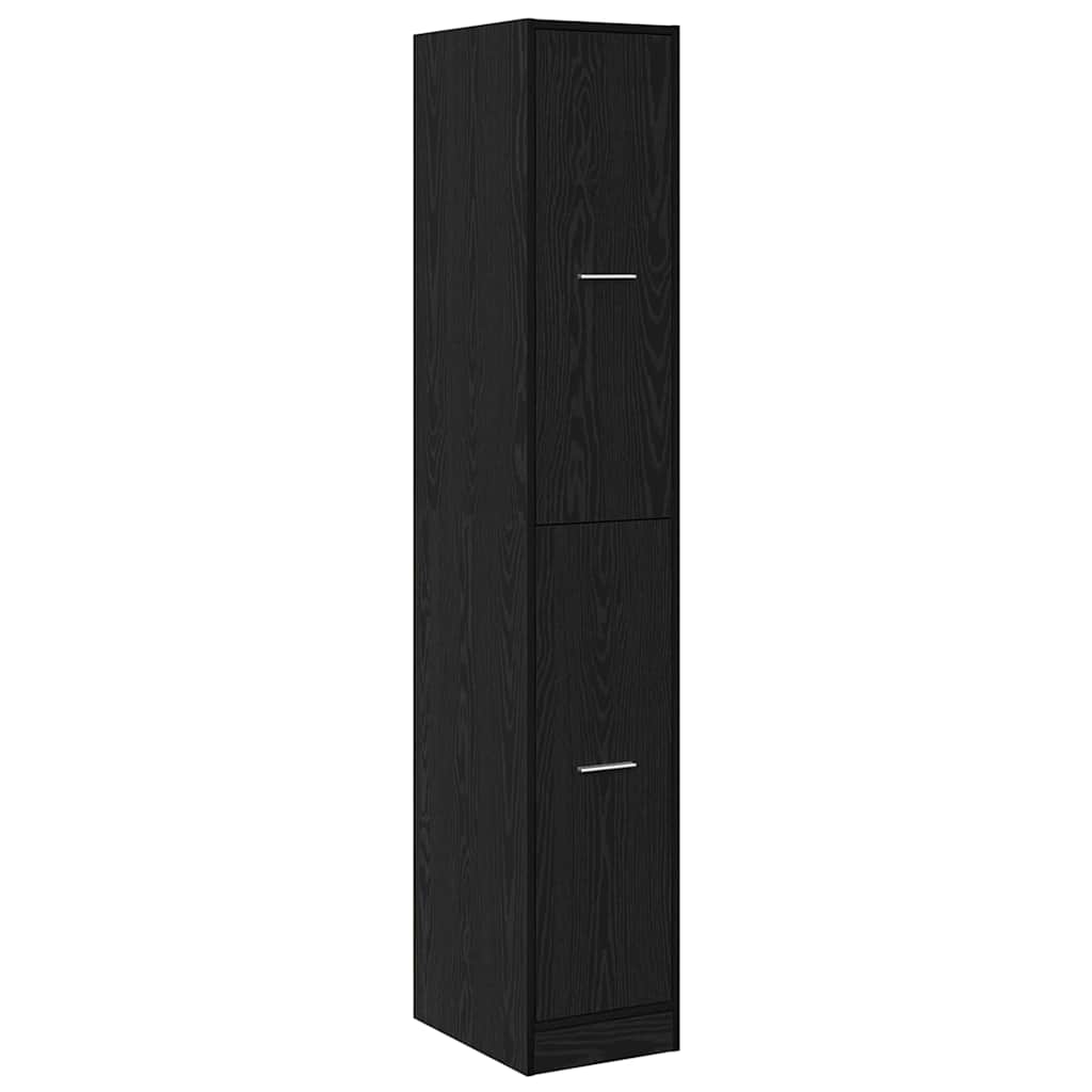 vidaXL Apothecary Cabinet Pattern Pattern 30 x 41 x 174.5 cm Black Oak 5