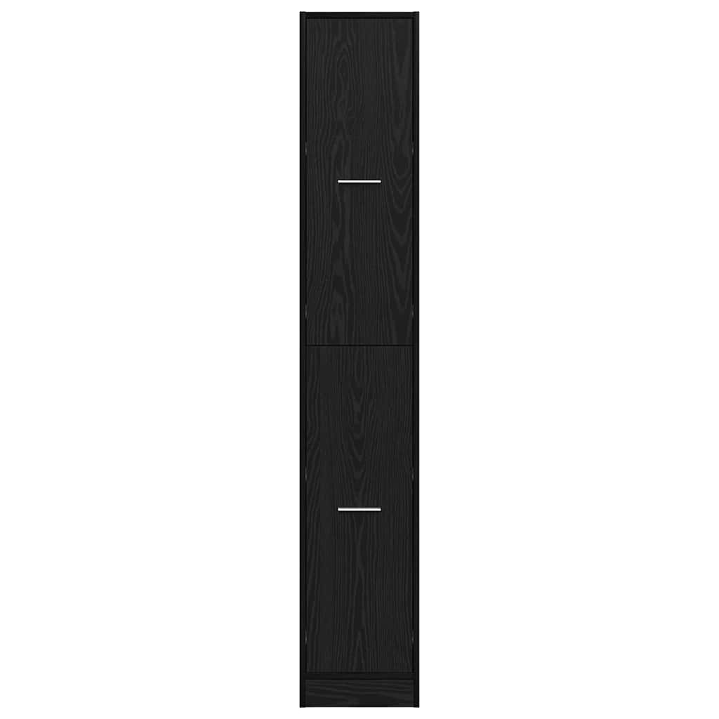 vidaXL Apothecary Cabinet Pattern Pattern 30 x 41 x 174.5 cm Black Oak 6