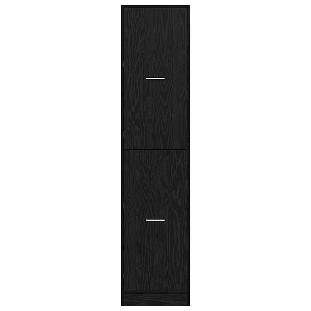 vidaXL Apothecary Cabinet Black oak 40 x 41 x 174.5 cm Engineered wood 6
