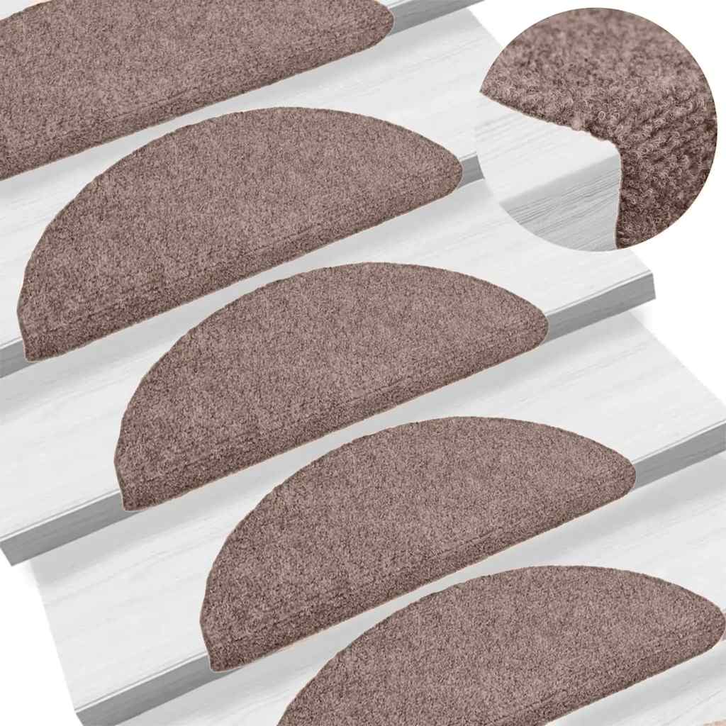 Stair Mats Self-adhesive 20 pcs in Light Brown