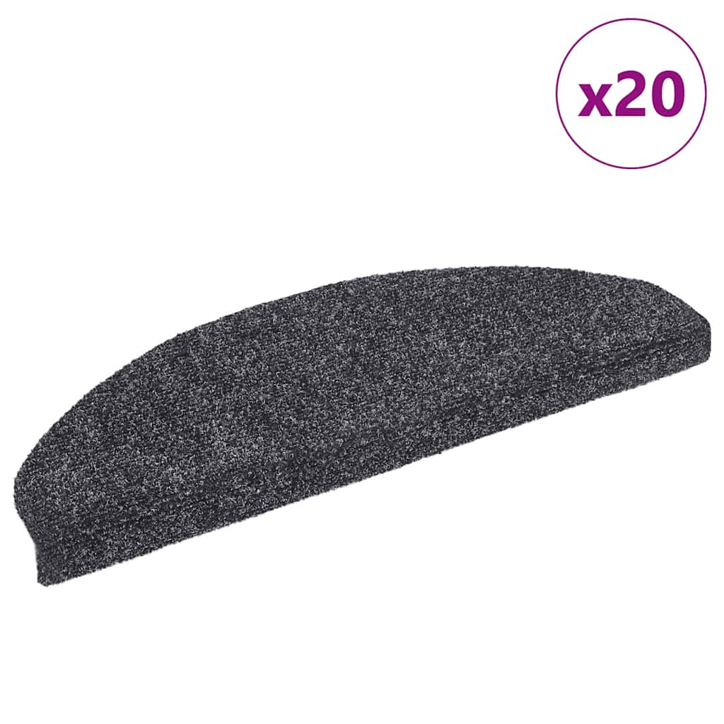 Stair Mats Self-adhesive 20 pcs in Dark Grey