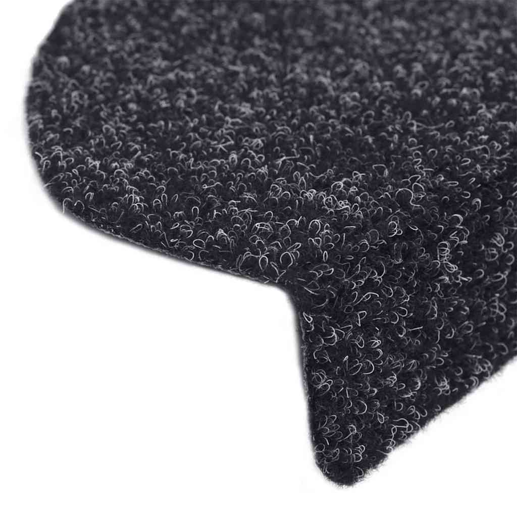 vidaXL Stair Mats Self-adhesive 20 pcs 65x21x4 cm Black Half Round Large 6
