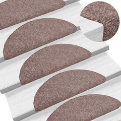 Stair Mats Self-adhesive 65x21x4 cm 30 pcs Light brown