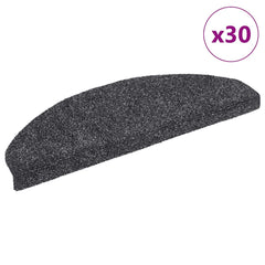 Stair Mats Self-adhesive 65x21x4 cm 30 pcs Dark grey