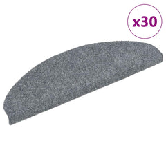 Stair Mats Self-adhesive 65x21x4 cm 30 pcs Light grey