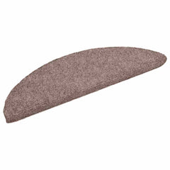 vidaXL Stair Mats Self-adhesive 20 pcs 56x17x3 cm Light Brown Half Round 3