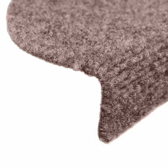 vidaXL Stair Mats Self-adhesive 20 pcs 56x17x3 cm Light Brown Half Round 6