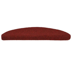 vidaXL Stair Mats Self-adhesive 20 pcs 56x17x3 cm Bordeaux Red Half Round 3