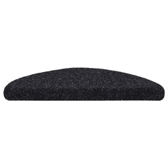 vidaXL Stair Mats Self-adhesive 30 pcs 56x17x3 cm Black Half Round 3