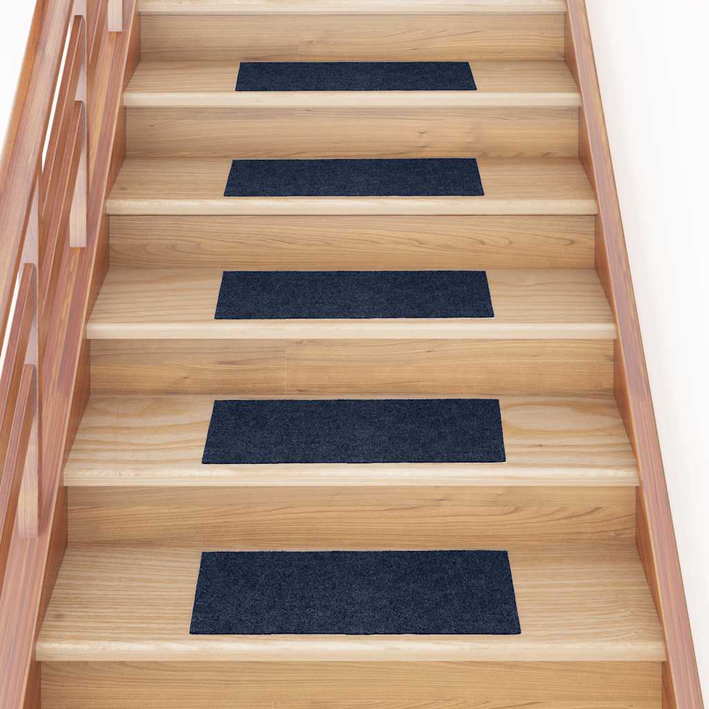 Stair Mats Self-adhesive Rectangular 30 pcs in Navy