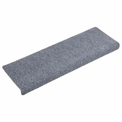 vidaXL Stair Mats Self-adhesive 20 pcs 65x21x4 cm Light Grey Rectangular Edge 3