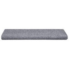 vidaXL Stair Mats Self-adhesive 20 pcs 65x21x4 cm Light Grey Rectangular Edge 4