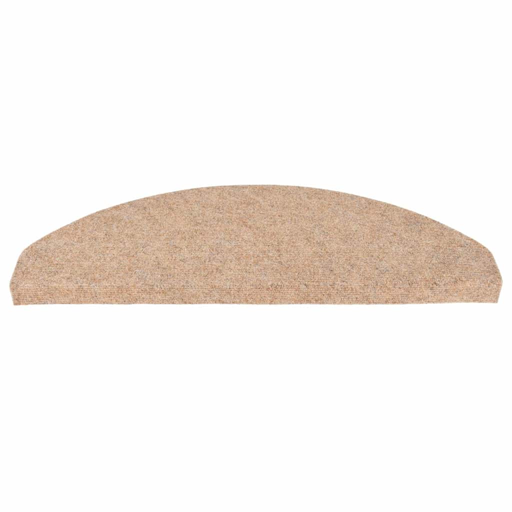 vidaXL Stair Mats Self-adhesive 20 pcs Beige 65x22,5x3,5 cm 4