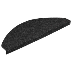 vidaXL Stair Mats Self-adhesive 30 pcs Black 56x17x3 cm 3