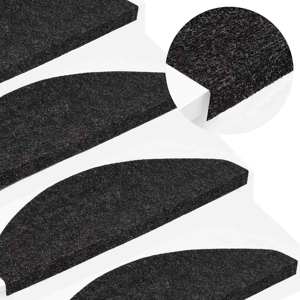 Stair Mats Self-adhesive in Black