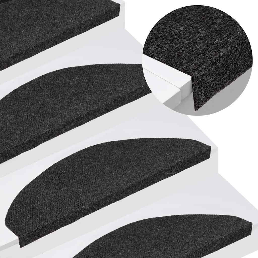 Stair Mats Self-adhesive in Black