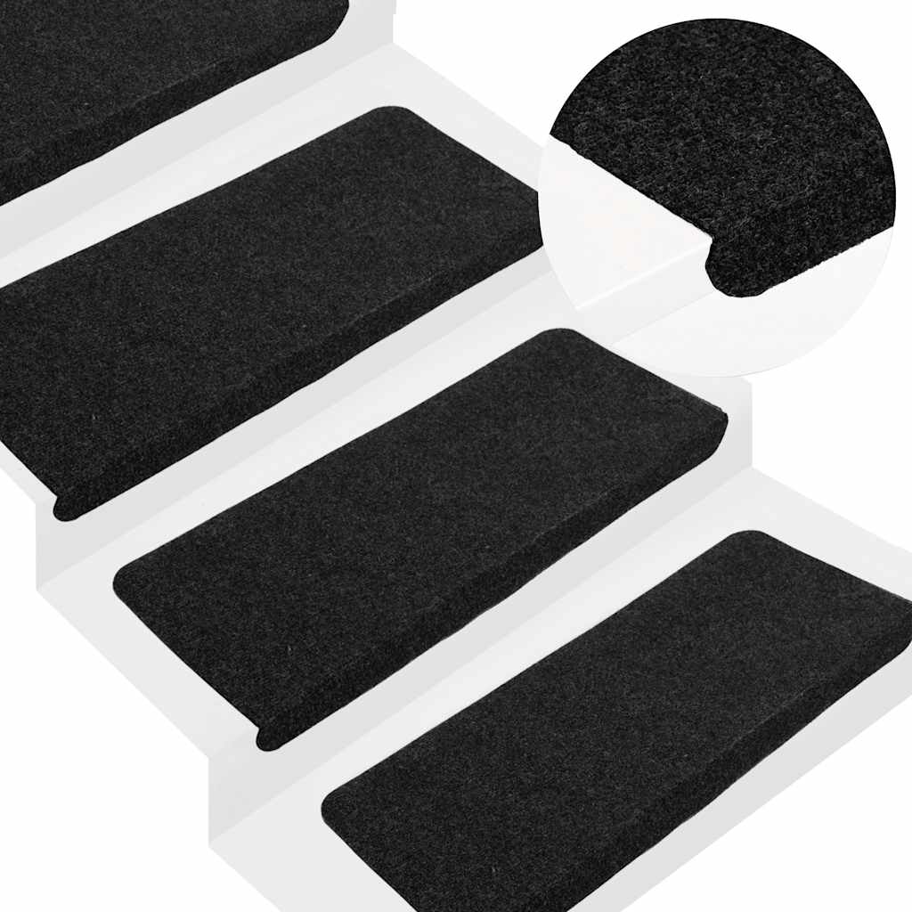 Stair Mats Self-adhesive in Black