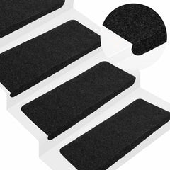 Stair Mats Self-adhesive in Black