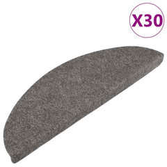 vidaXL Stair Mats Self-adhesive 30 pcs Grey 56x17x3 cm 2