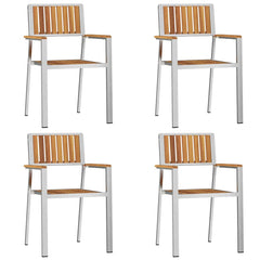 Outdoor Dining Set 5 pcs 150 x 90 x 75 cm Solid acacia wood 4 150 cm