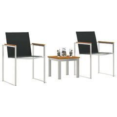 vidaXL Garden Dining Set 3 pcs Brown and Black 3
