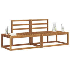 Outdoor Sofa Set 2 pcs Solid Acacia Wood Natural