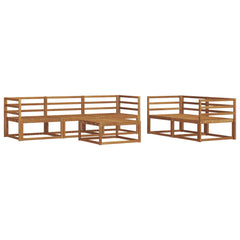 vidaXL Outdoor Sofa Set 6 pcs Natural Solid Acacia Wood 2