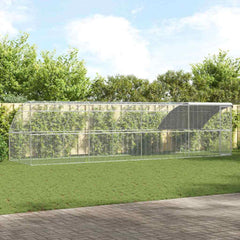 Chicken Cage with 3 pcs Silver 600x200x200cm 800 x 200 x 198.5 cm 1 door