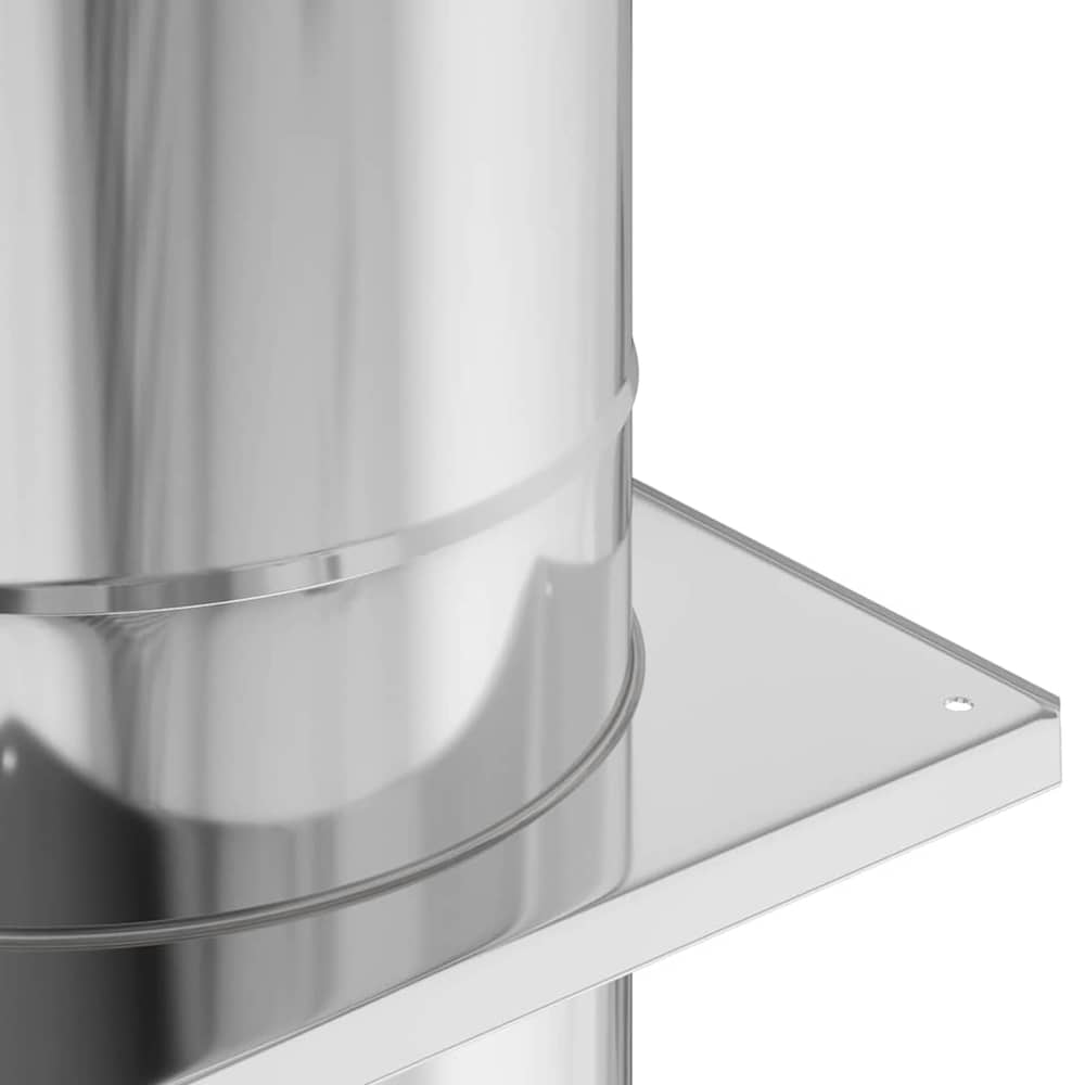 Chimney Extension Silver 25 x 25 x 132 cm Stainless steel Ø 20 cm