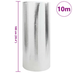 vidaXL Radiator Heat Reflector Silver 10 x 1 m Polyethylene 3