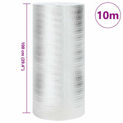 vidaXL Radiator Heat Reflector Silver 10 x 1 m Polyethylene 5