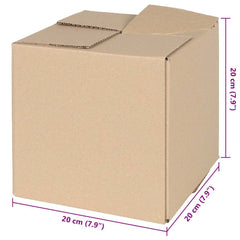 vidaXL Folding Box 50 pcs Natural 20 x 20 x 20 cm Cardboard 5